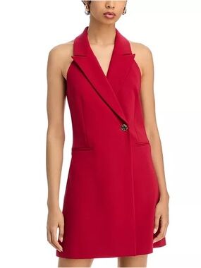 46. French connection • NWT $148 Brick Red Sleeveless Blazer Dress PTP 23”-25”